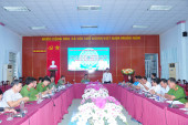 Lãnh đạo Công an tỉnh và huyện Đồng phú làm việc với công an các xã, thị trấn